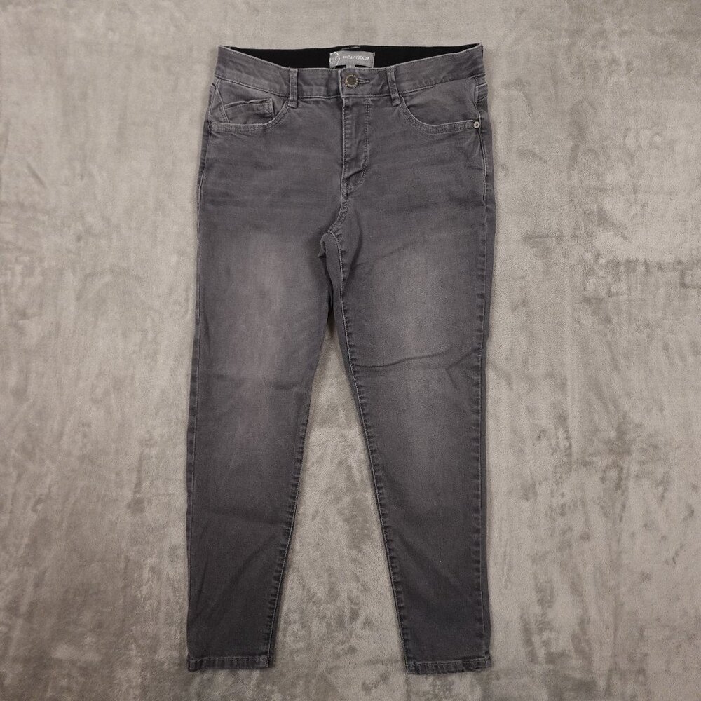 Wit and Wisdom jeans high rise skinny crop women's 8 gray stretchy